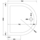 hudson-reed-slate-grey-d-shaped-shower-tray-1050mm---tr71095-