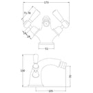 hudson-reed-white-topaz-twin-lever-bidet-tap-bc306dl-