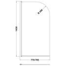 nuie-pacific-matt-black-square-bath-screen---nss7bp-