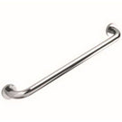 Chrome wall-mounted shower arm with round base