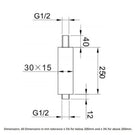 rak-showering-chrome-250mm-rectangular-ceiling-arm---rakshw0002-