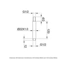 rak-showering-chrome-ceiling-mounted-round-shower-arm-120mm---rakshw0006-
