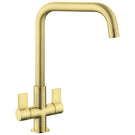 rangemaster-aquaquad-brushed-brass-dual-lever-kitchen-sink-mixer-tap-taq2bb-