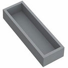 Grey rectangular soap dish tray for bathroom sink