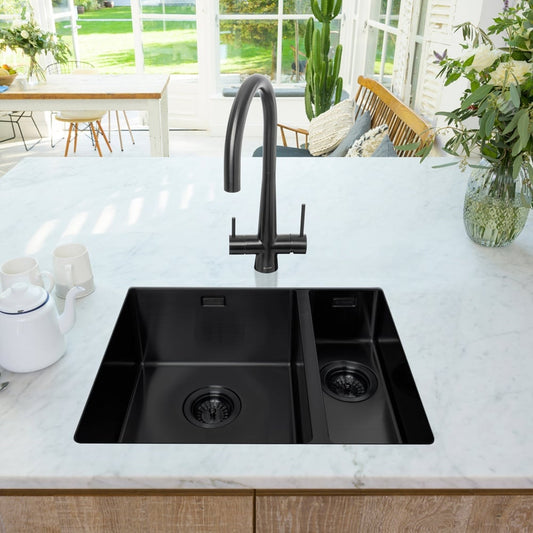 caple-mode-15-black-stainless-steel-kitchen-sink-mode3415rbs-