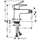 hansgrohe-talis-e-chrome-single-lever-bidet-mixer-tap-with-push-open-waste-
