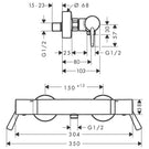 hansgrohe-ecostat-chrome-exposed-thermostatic-shower-mixer-valve--long-handles-