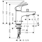 hansgrohe-focus-chrome-monotrou-single-lever-bath-shower-mixer-tapw2-flow-rates-