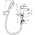 hansgrohe-talis-e-chrome-single-lever-basin-mixer-with-bidet-spray--shower-hose-