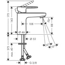 hansgrohe-vernis-blend-black-single-lever-basin-mixer-tap-100-without-waste-