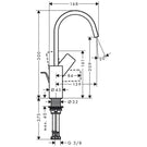 hansgrohe-vivenis-matt-black-single-lever-basin-mixer-tap-210-with-pop-up-waste-