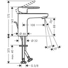 hansgrohe-vernis-blend-matt-black-single-lever-basin-mixer-tap-100-with-pop-up-waste-