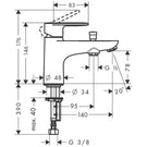 hansgrohe-vernis-blend-chrome-monotrou-bath--shower-mixer-with-2-flow-rates-