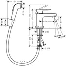 hansgrohe-vernis-blend-chrome-basin-mixer-100-with-bidet-spray--shower-hose-160cm-