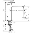hansgrohe-vernis-shape-chrome-single-lever-basin-mixer-tap-190-with-metal-pop-up-waste-