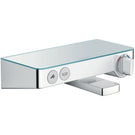 Rectangular white shower tray with edge