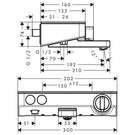 Shower tray plumbing technical diagram