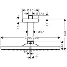 hansgrohe-raindance-e-matt-black-300-1jet-overhead-shower-with-ceiling-connector-