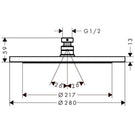 hansgrohe-croma-chrome-280-1jet-overhead-shower-