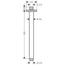 hansgrohe-vernis-shape-chrome-ceiling-connector-30cm-