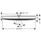 hansgrohe-pulsify-matt-white-260-1jet-ecosmart-overhead-shower-
