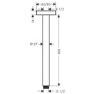 hansgrohe-chrome--e-300mm-ceiling-connector-shower-arm-