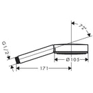 hansgrohe-pulsify-matt-black-105-1jet-green-hand-shower-