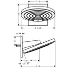 hansgrohe-pulsify-matt-white-260-2jet-ecosmart-overhead-shower--wall-connector-