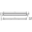 hansgrohe-raindrain-match-black-800-shower-drain-finish-set--adjustable-frame-