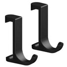Pair of matte black bathroom robe hooks set