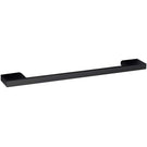 Matte black wall-mounted double towel bar rail