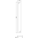 hudson-reed-wetroom-shower-return-screen-215mm-with-chrome-support-bar---wrsb250-