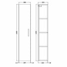 nuie-gloss-grey-mist-300mm-wall-hung-single-door-tall-unit---moe461-