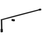 Black square shower arm with modern design