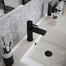 vibrance-vanto-black-single-lever-basin-mixer-tap--waste-