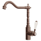 Antique bronze high-arc kitchen faucet