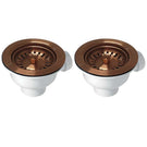 2x-90mm-brushed-copper-strainer-waste-for-astini-rak-rangemaster-ceramic-sink-