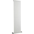 White vertical designer radiator front view.