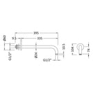 nuie-matt-black-chrome-wall-mounted-shower-arm---arm401-