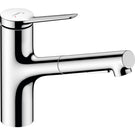 hansgrohe-zesis-m33-chrome-2jet-pull-out-spray-single-lever-kitchen-sink-mixer-tap-74800000-