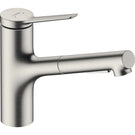 hansgrohe-zesis-m33-stainless-steel-2jet-pull-out-spray-single-lever-kitchen-sink-mixer-tap-74800800-