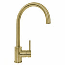 Brushed gold high-arc kitchen faucet