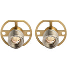 Pair of gold round cross-handle basin taps