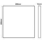 Square tile dimensions 200mm by 200mm with 9mm thickness