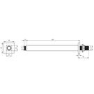 astini-chrome-square-ceiling-mounted-arm-250mm-