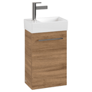 villeroy--boch-avento-oak-kansas-350mm-wall-hung-vanity-unit--basin-tap-on-left-a87600rh43003r01-