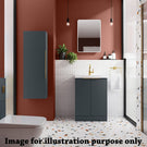 hudson-reed-fluted-satin-anthracite-400mm-single-door-tall-unit---flu1462-