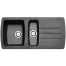 Double bowl granite kitchen sink with drainer
