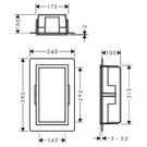 hansgrohe-xtrastoris-individual-300150100-brushed-stainless-steel-wall-niche-with-brushed-black-chrome-frame-