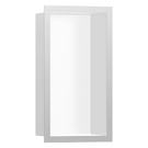 hansgrohe-xtrastoris-individual-300150100-matt-white-wall-niche-with-brushed-stainless-steel-frame-